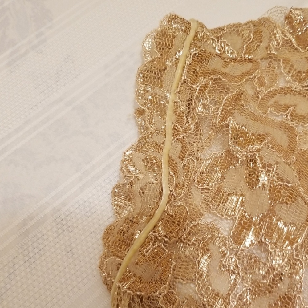 The Limited festival gold metallic lace wrap sheer - Picture 8 of 8